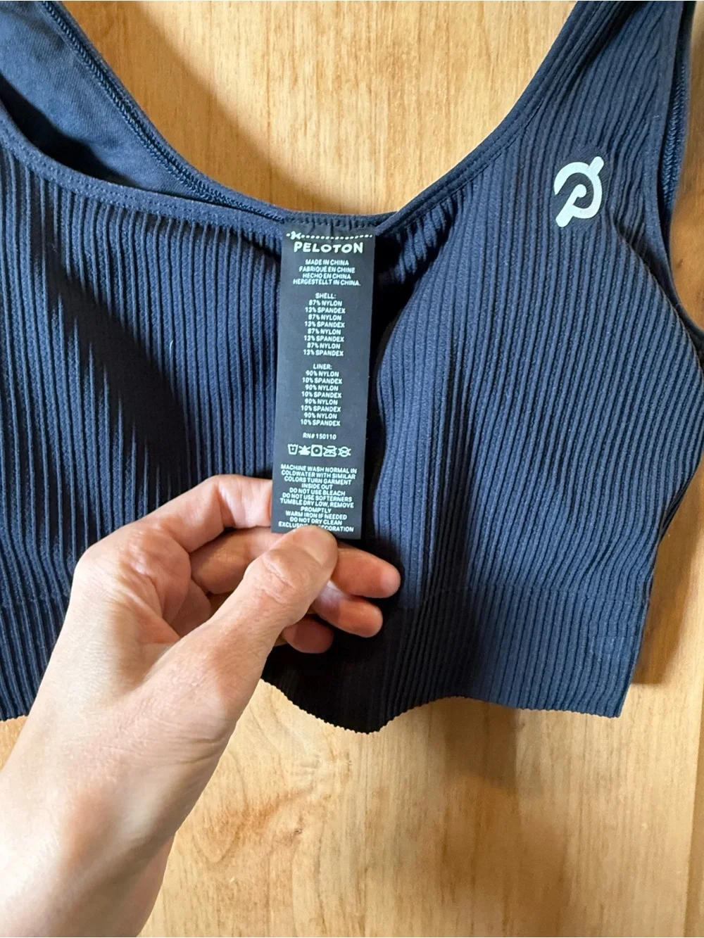 Peloton Seamless Ribbed Bra + High Rise Legging Set – Ink/Navy – XS/S – NWOT